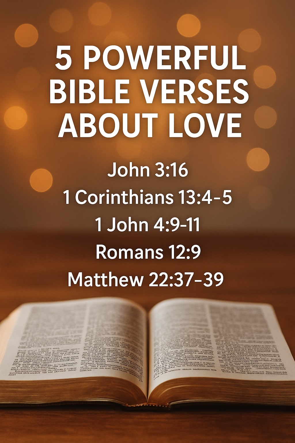 Open Bible showing bible verses about love and compassion